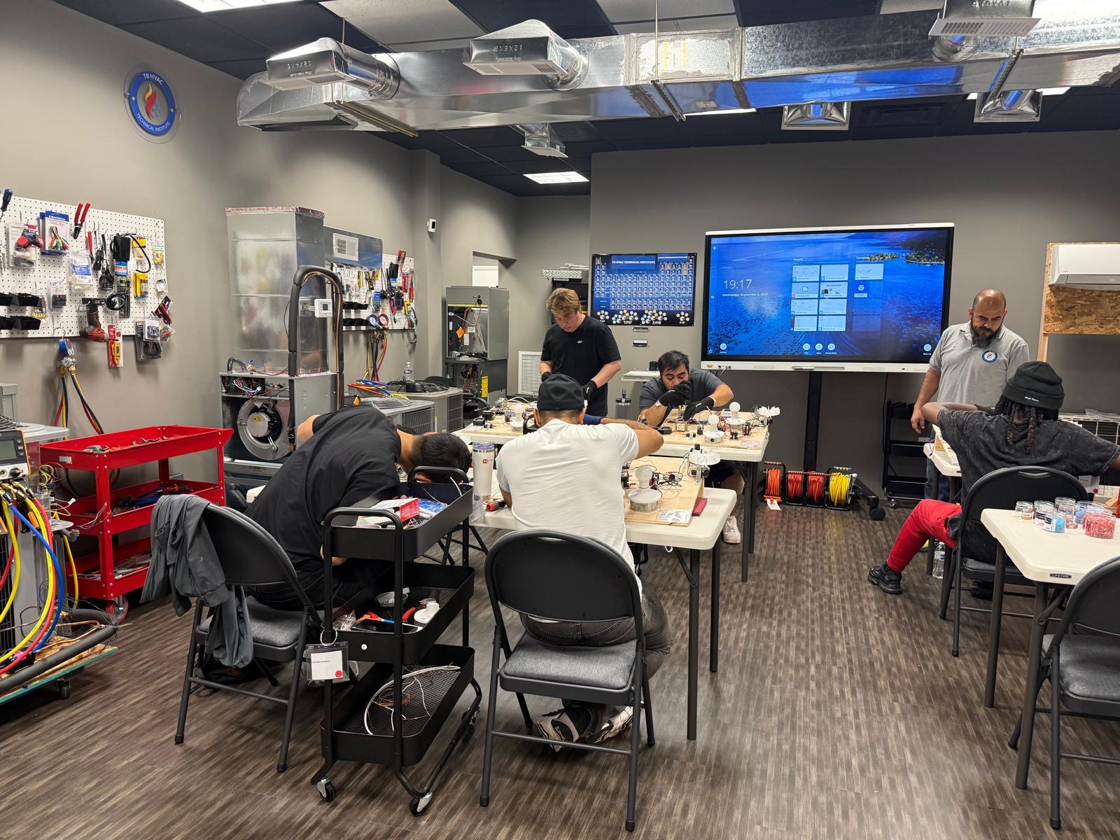 Wide view of TB-HVAC classroom